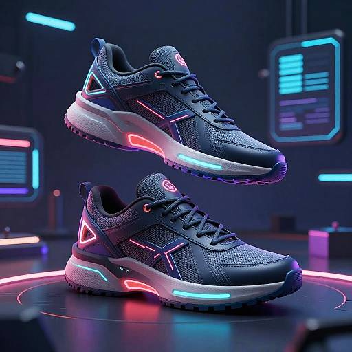 Futuristic Neon Cyberpunk Sneakers