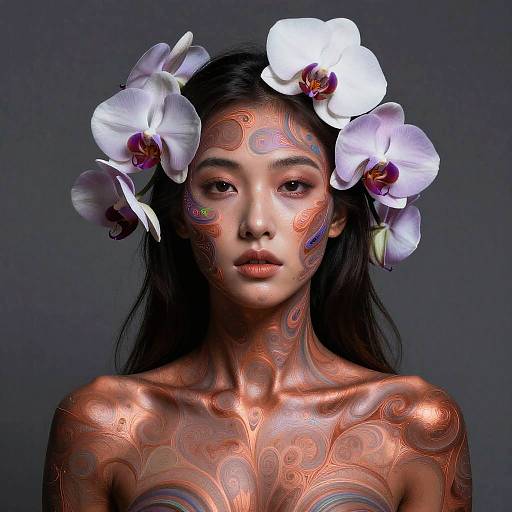 Surreal Biopunk Woman in Neon