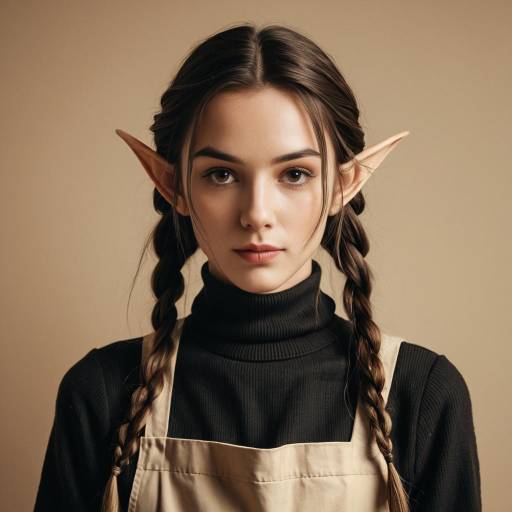 Portrait of Elf Character with Braided Hair