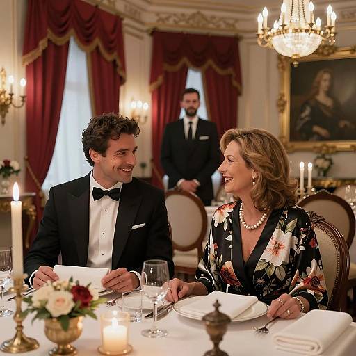 Elegant Dining Scene with Couple