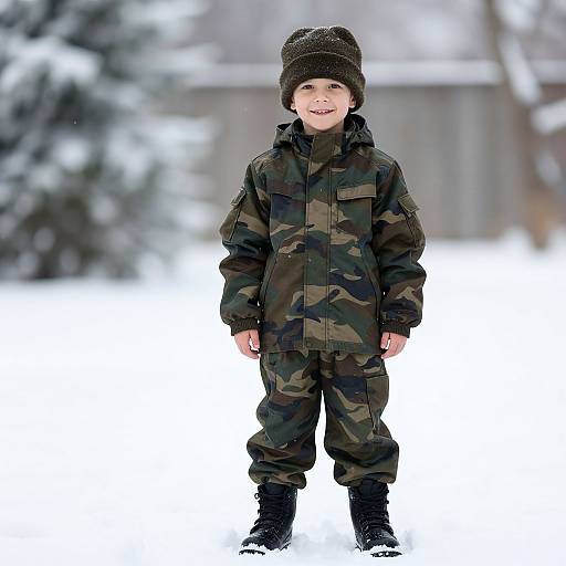 Winter Camo Soldier Outfit Boy
