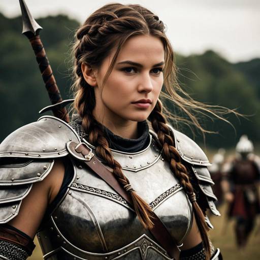 Fierce Woman Warrior in Armor
