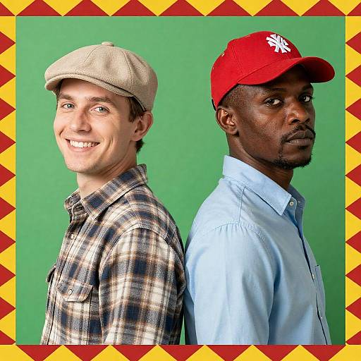 Contrasting Portrait of Two Men