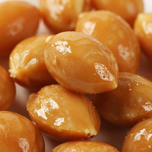 Glossy Caramel-Glazed Nuts Close-Up