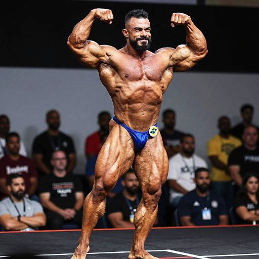 Brazilian Bodybuilder on Competition Stage