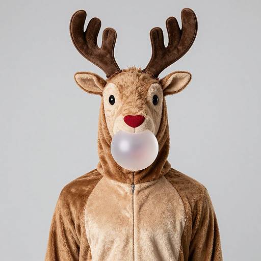 Reindeer Costume with Bubble Gum