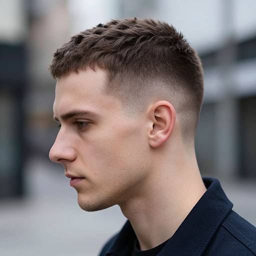 Realistic Close-Up of European Faux Hawk
