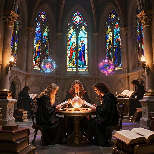 Mabinogi-Inspired Magical Academy Interior