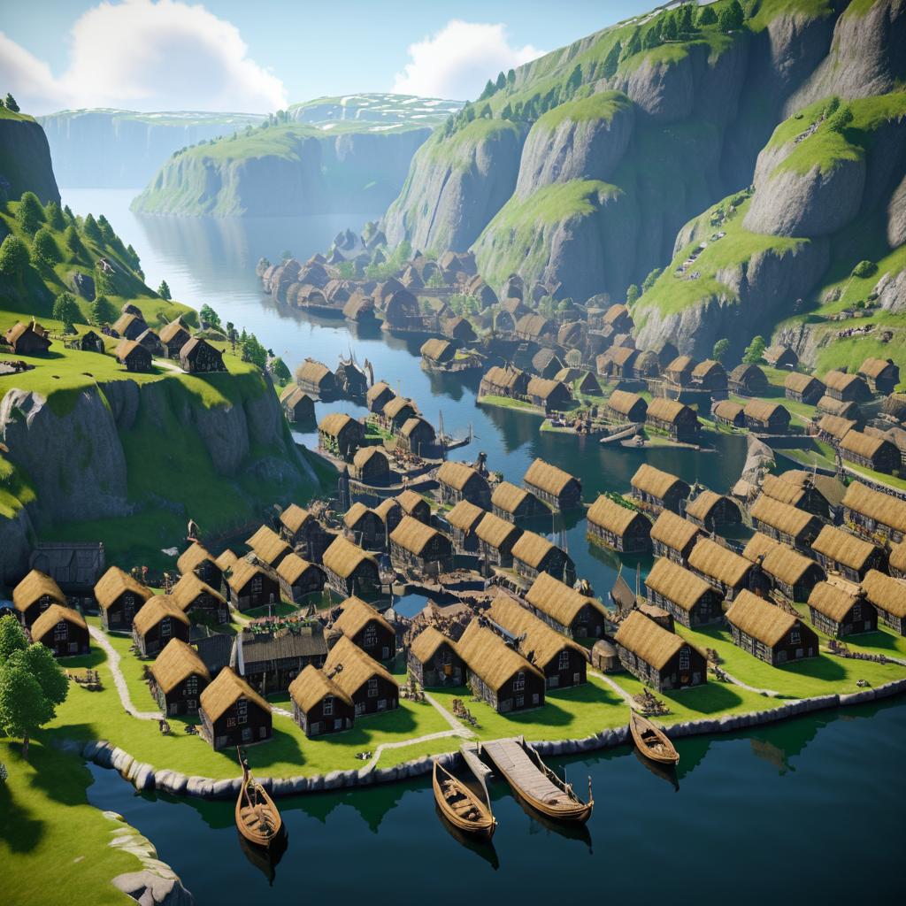 Viking Age: A Bustling Fantasy City