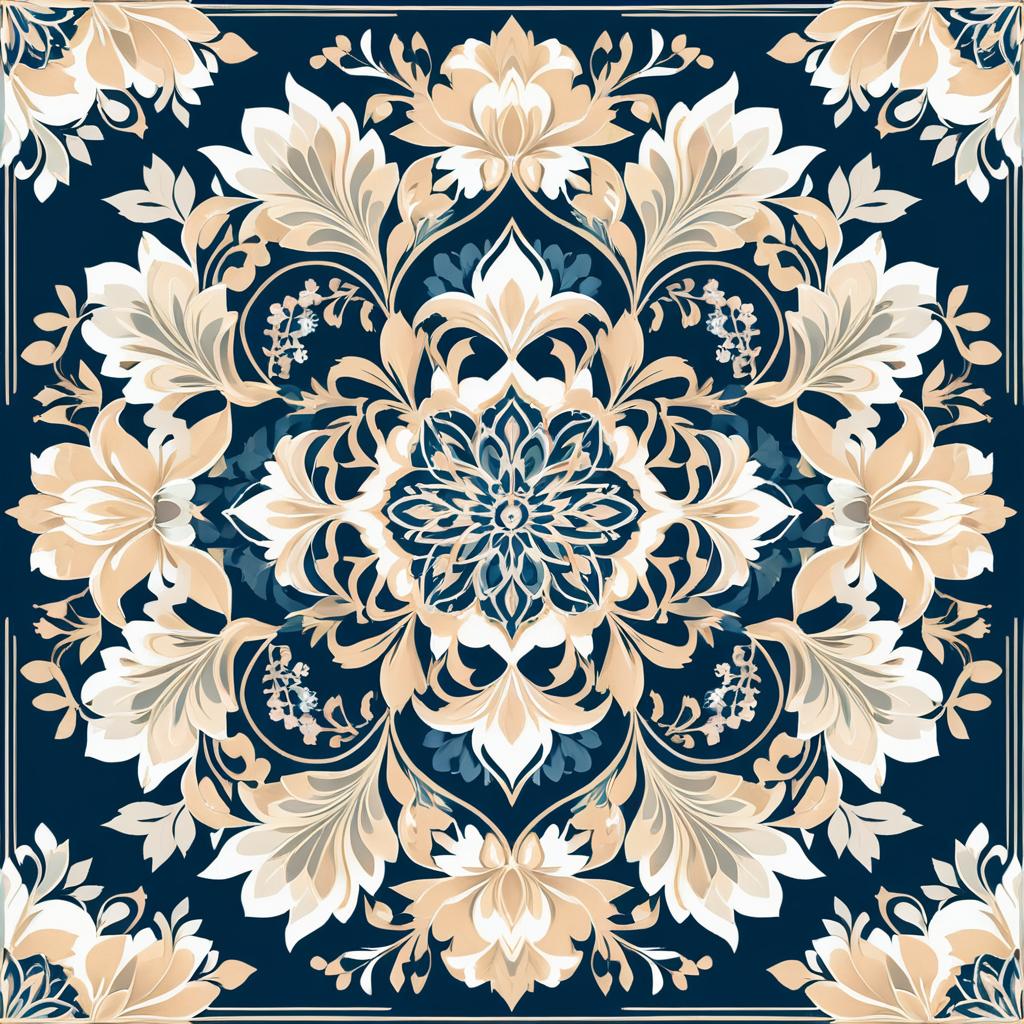 Elegant Floral Scarf Design Pattern