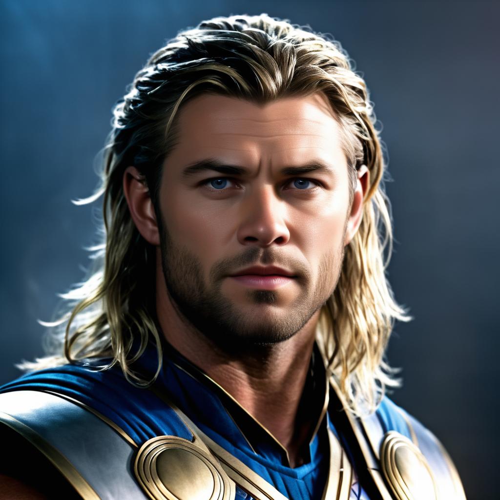 Cinematic Portrait of Chris Hemsworth as Thor