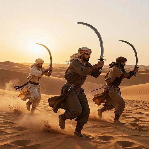 Cinematic Desert Nomads Rampage Scene