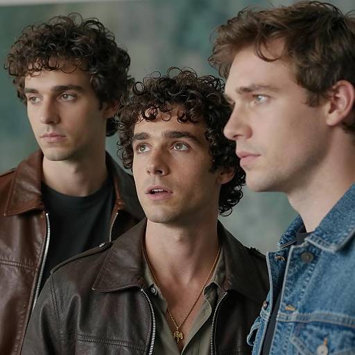 Three Men in a Captivating Moment