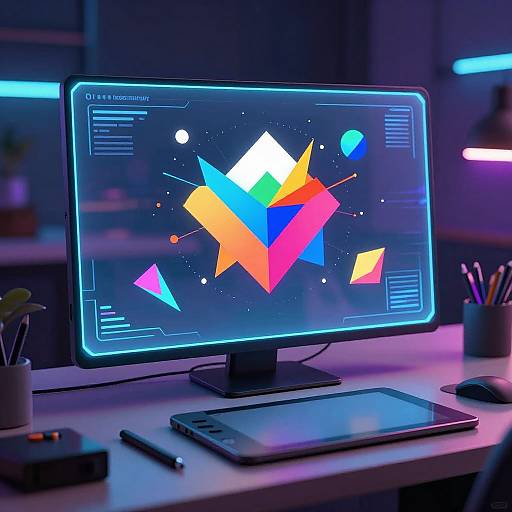 Futuristic Team Logo Maker HUD