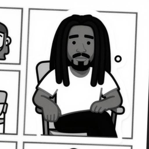 Black Male Dreadlocks Vector Sticker