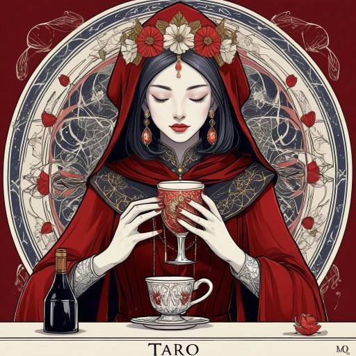 Mystical Tarot Girl in Art Nouveau Style