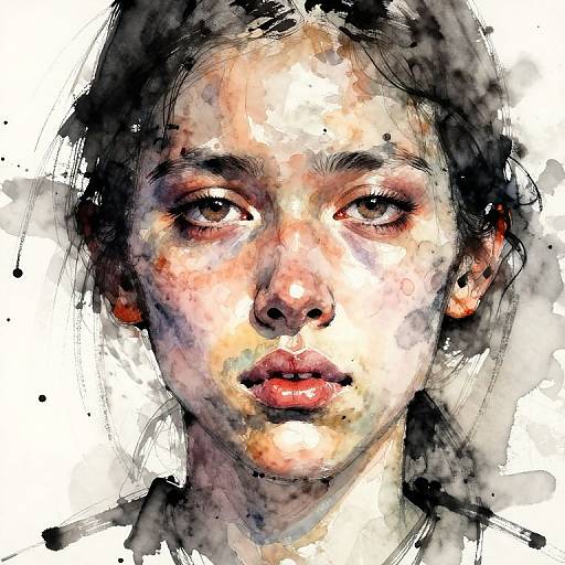 Expressive Mixed Media Portrait