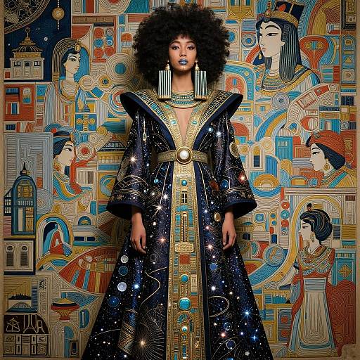 Afrofuturistic Fashion Portrait Masterpiece