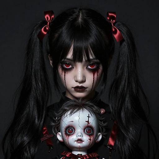Cracked Porcelain Doll of Diseased Darkness
