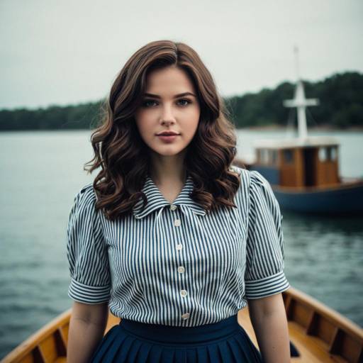 Vintage Nautical Christina Cosplay on Haunted Boat