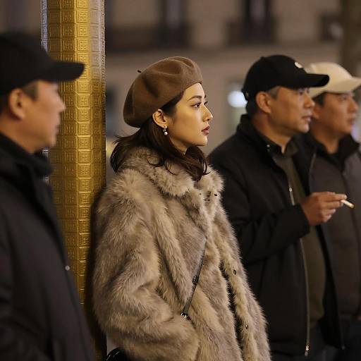 Dimly Lit Night Street Scene Photography