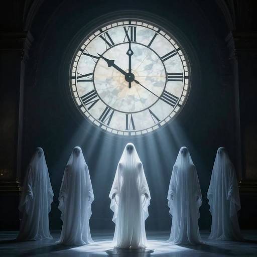 Ethereal Clock Summoning Ghostly Figures
