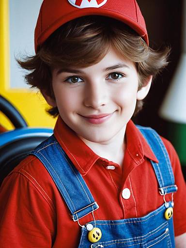 Boy in Mario Kart Costume