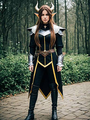 Cosplay photo of muelsyse (arknights). Costume clothes