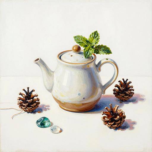 Whimsical Acrylic Still Life Composition