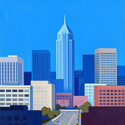 Abstract Cartoon Kansas City Skyline