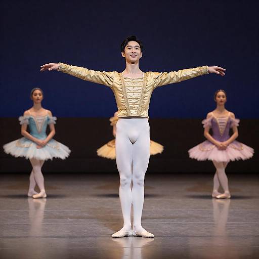 Captivating Male Ballet Dancer on Stage