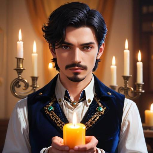 Realistic Portrait of a Stylish Young Man