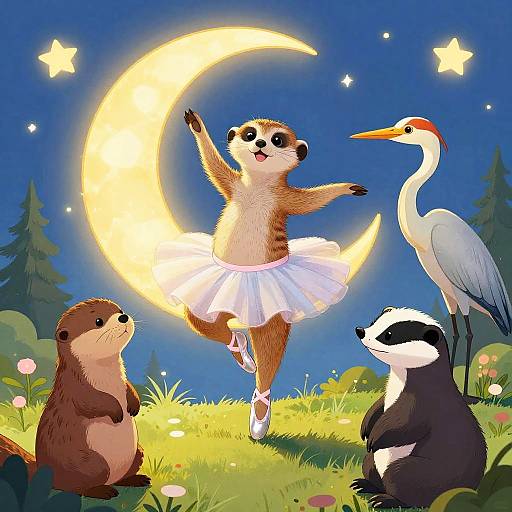 Milo the Meerkat's Moonlit Ballet