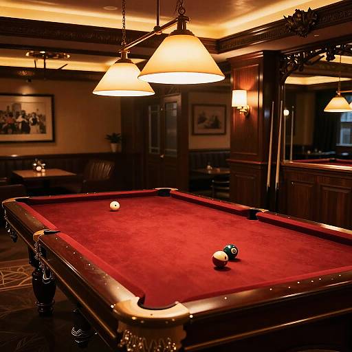 Luxurious Vintage Red Velvet Billiards