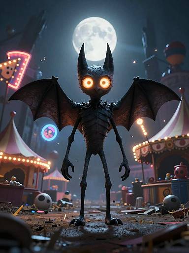 Spooky Bat in Ruined Carnival