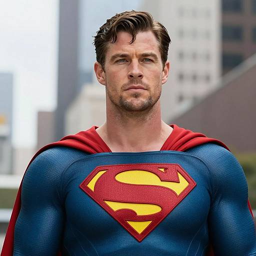 Heroic Modern Superman Costume Portrait