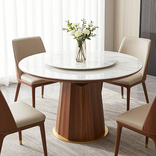 Modern French Style Marble Table Set