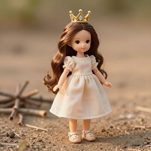 Graceful Doll in Golden Hour Light