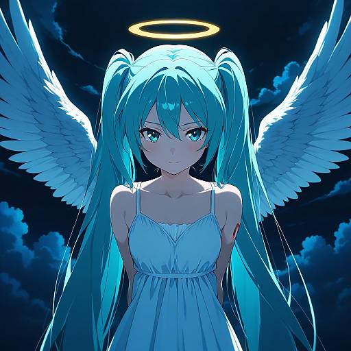 Hatsune Miku Angel in White Gown