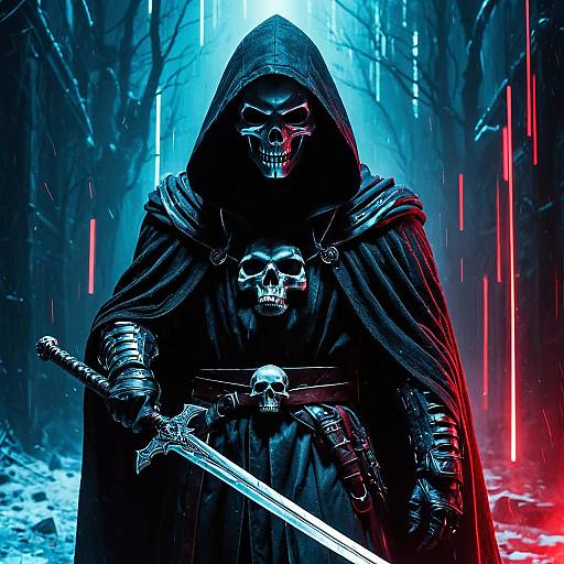 Cyberpunk Dark Fantasy Character Portrait