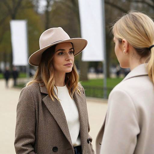 Intimate Moment Between Friends in Park