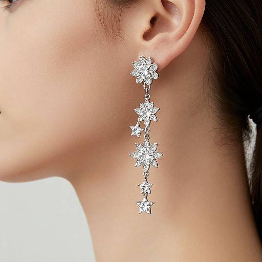 Elegant Swarovski Bloom Earrings Design