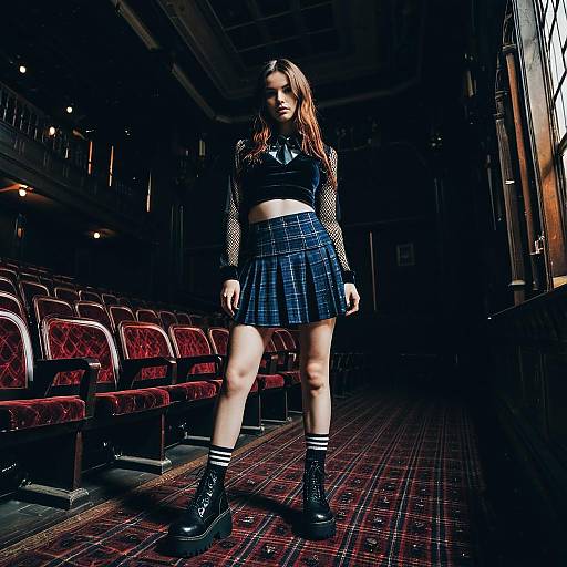 Alt Fashion Micro Skirt in Gothic Theater