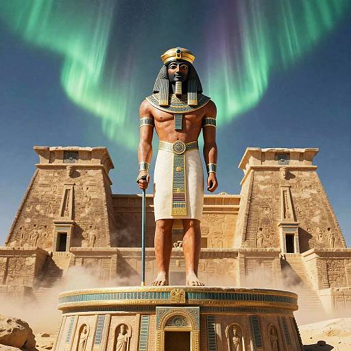 Anu: Sky Father Above Ancient Ziggurat