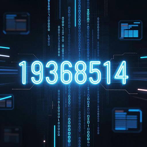 Neon Blue Futuristic Digital Code