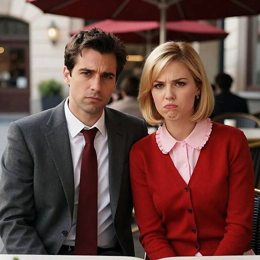 Intimate Café Portrait of Couple