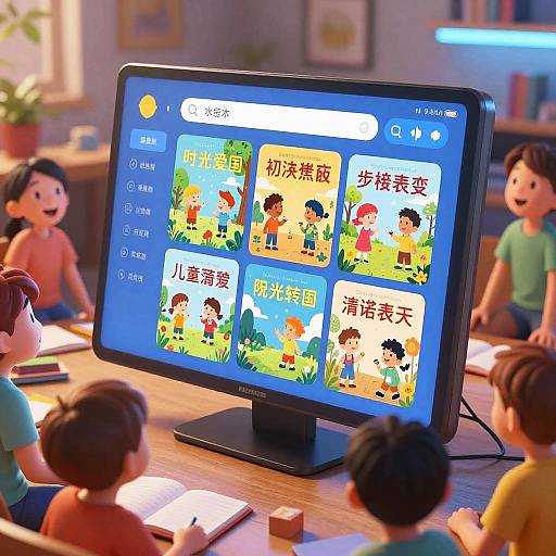 Futuristic Picture Book Generator Interface