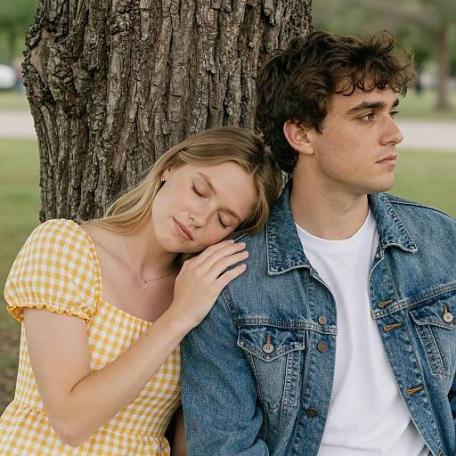 Romantic Scene Under a Tree