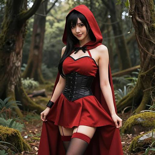 Red Hood Waifu Fashion Portrait