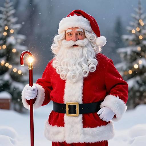 Magical Santa Claus in Winter Wonderland